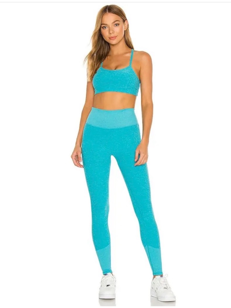 Alo Yoga Women’s Sz M High Waist Alosoft Lounge Legging Bright Aqua Heather